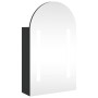 Bathroom cabinet with arched mirror and LED light black 42x13x70 cm by , bathroom vanities - Ref: Foro24-357975, Price: 107,4...