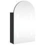 Bathroom cabinet with arched mirror and LED light black 42x13x70 cm by , bathroom vanities - Ref: Foro24-357975, Price: 105,5...