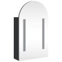 Bathroom cabinet with arched mirror and LED light black 42x13x70 cm by , bathroom vanities - Ref: Foro24-357975, Price: 107,4...