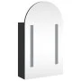 Bathroom cabinet with arched mirror and LED light black 42x13x70 cm by , bathroom vanities - Ref: Foro24-357975, Price: 105,5...