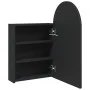 Bathroom cabinet with arched mirror and LED light black 42x13x70 cm by , bathroom vanities - Ref: Foro24-357975, Price: 105,5...