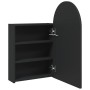 Mueble de baño con espejo arqueado y luz LED negro 42x13x70 cm de , Tocadores de baño - Ref: Foro24-357975, Precio: 107,84 €