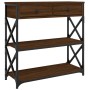 Oak brown engineered wood console table 75x28x75 cm by , Side tables - Ref: Foro24-834199, Price: 80,01 €, Discount: %