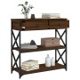 Oak brown engineered wood console table 75x28x75 cm by , Side tables - Ref: Foro24-834199, Price: 80,01 €, Discount: %