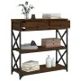Oak brown engineered wood console table 75x28x75 cm by , Side tables - Ref: Foro24-834199, Price: 76,63 €, Discount: %