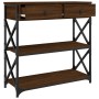 Oak brown engineered wood console table 75x28x75 cm by , Side tables - Ref: Foro24-834199, Price: 80,01 €, Discount: %