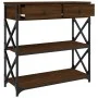 Oak brown engineered wood console table 75x28x75 cm by , Side tables - Ref: Foro24-834199, Price: 76,63 €, Discount: %