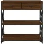 Oak brown engineered wood console table 75x28x75 cm by , Side tables - Ref: Foro24-834199, Price: 76,63 €, Discount: %