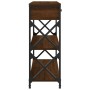 Oak brown engineered wood console table 75x28x75 cm by , Side tables - Ref: Foro24-834199, Price: 80,01 €, Discount: %