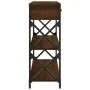 Oak brown engineered wood console table 75x28x75 cm by , Side tables - Ref: Foro24-834199, Price: 76,63 €, Discount: %
