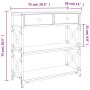 Oak brown engineered wood console table 75x28x75 cm by , Side tables - Ref: Foro24-834199, Price: 80,01 €, Discount: %