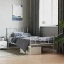 Metallbettgestell mit Kopf- und Fußteil weiß 80x200 cm von , Betten und Lattenroste - Ref: Foro24-355521, Preis: 82,39 €, Rab...