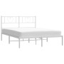 Bettgestell aus Metall mit weißem Kopfteil 120x190 cm von , Betten und Lattenroste - Ref: Foro24-355509, Preis: 105,68 €, Rab...