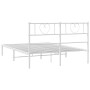 Bettgestell aus Metall mit weißem Kopfteil 120x190 cm von , Betten und Lattenroste - Ref: Foro24-355509, Preis: 105,68 €, Rab...