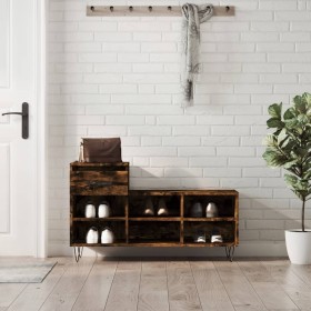 Shoe cabinet made of smoked oak plywood, 102x36x60 cm by , Shoe racks and shoe organizers - Ref: Foro24-831369, Price: 45,25 ...