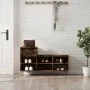 Shoe cabinet made of smoked oak plywood, 102x36x60 cm by , Shoe racks and shoe organizers - Ref: Foro24-831369, Price: 44,88 ...