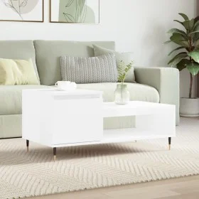 Couchtisch aus Sperrholz glänzend weiß 100x50x45 cm von , Couchtisch - Ref: Foro24-830822, Preis: 51,11 €, Rabatt: %