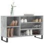 Mueble zapatero madera contrachapada gris hormigón 102x36x60 cm