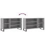 Sonoma Schuhschrank aus grauem Sperrholz 102x36x60 cm von , Schuhregale und Schuhorganisatoren - Ref: Foro24-831426, Preis: 5...