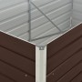 Brauner erhöhter Pflanzkübel aus verzinktem Stahl 160x80x45 cm von , Töpfe und Pflanzgefäße - Ref: Foro24-47012, Preis: 79,71...