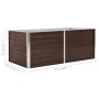 Galvanized steel raised planter in brown, 160x80x45 cm. by , Pots and planters - Ref: Foro24-47012, Price: 77,03 €, Discount: %