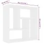 Estantería de pared madera contrachapada blanco 45,1x16x45,1 cm de , Estantes y estanterías - Ref: Foro24-802948, Precio: 30,...