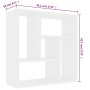 Wandregal Sperrholz weiß 45,1x16x45,1 cm von , Regale und Regale - Ref: Foro24-802948, Preis: 30,73 €, Rabatt: %