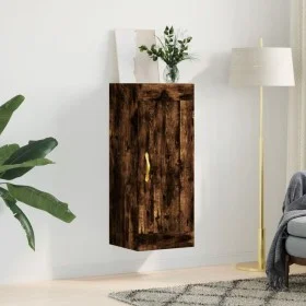 Engineered smoked oak wood wall cabinet 34.5x34x90 cm by , Sideboards - Ref: Foro24-835023, Price: 47,04 €, Discount: %