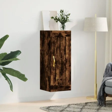 Armario de pared madera ingeniería roble ahumado 34,5x34x90 cm de , Aparadores - Ref: Foro24-835023, Precio: 46,95 €, Descuen...