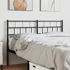 Black metal headboard 140 cm by , Headboards and footboards - Ref: Foro24-355692, Price: 30,30 €, Discount: %