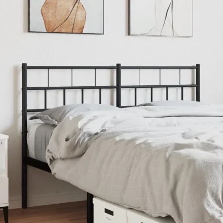 Black metal headboard 140 cm by , Headboards and footboards - Ref: Foro24-355692, Price: 30,25 €, Discount: %