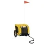 Bicycle trailer for pets, made of iron and Oxford fabric in yellow and black. by , pet strollers - Ref: Foro24-93994, Price: ...