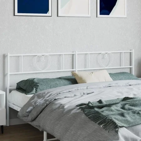 Kopfteil aus weißem Metall, 193 cm von , Kopf- und Fußteile - Ref: Foro24-355549, Preis: 37,23 €, Rabatt: %
