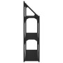3-stöckiges Wandregal aus Holzwerkstoff schwarz 80x21x78,5cm von , Regale und Regale - Ref: Foro24-835454, Preis: 46,08 €, Ra...