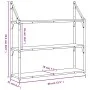 Wall shelf 3 levels engineered wood black 80x21x78.5cm by , Shelves and shelves - Ref: Foro24-835454, Price: 45,29 €, Discoun...