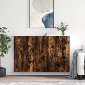 Wall cabinets 2 units engineered wood smoked oak by , Sideboards - Ref: Foro24-3197894, Price: 161,96 €, Discount: %