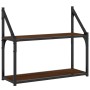 Wandregal aus braunem Eichenholz 60x21x51 cm von , Regale und Regale - Ref: Foro24-835463, Preis: 25,26 €, Rabatt: %
