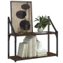 Wandregal aus braunem Eichenholz 60x21x51 cm von , Regale und Regale - Ref: Foro24-835463, Preis: 25,26 €, Rabatt: %