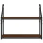 Estantería de pared madera ingeniería marrón roble 60x21x51 cm de , Estantes y estanterías - Ref: Foro24-835463, Precio: 25,2...