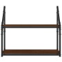 Wandregal aus braunem Eichenholz 60x21x51 cm von , Regale und Regale - Ref: Foro24-835463, Preis: 25,26 €, Rabatt: %