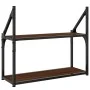 Estantería de pared madera ingeniería marrón roble 60x21x51 cm de , Estantes y estanterías - Ref: Foro24-835463, Precio: 25,2...