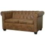 Chesterfield 2-seater sofa brown synthetic leather by vidaXL, Sofas - Ref: Foro24-243619, Price: 416,17 €, Discount: %