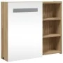 Badezimmerschrank mit Spiegel und LED-Lichteiche 60x13x52 cm von , Badezimmerwaschtische - Ref: Foro24-357972, Preis: 89,78 €...