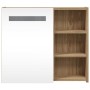 Bathroom cabinet with mirror and LED light oak 60x13x52 cm by , bathroom vanities - Ref: Foro24-357972, Price: 91,49 €, Disco...