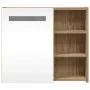 Bathroom cabinet with mirror and LED light oak 60x13x52 cm by , bathroom vanities - Ref: Foro24-357972, Price: 89,78 €, Disco...