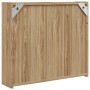 Mueble de baño con espejo y luz LED roble 60x13x52 cm