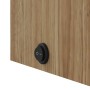 Mueble de baño con espejo y luz LED roble 60x13x52 cm