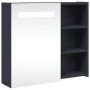 Mueble de baño con espejo y luz LED gris 60x13x52 cm de , Tocadores de baño - Ref: Foro24-357970, Precio: 91,22 €, Descuento: %