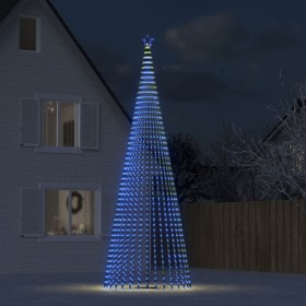 Árbol de Navidad cono de luz 1544 LEDs azul 500 cm