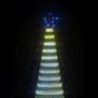 Árbol de Navidad cono de luz 1544 LEDs azul 500 cm